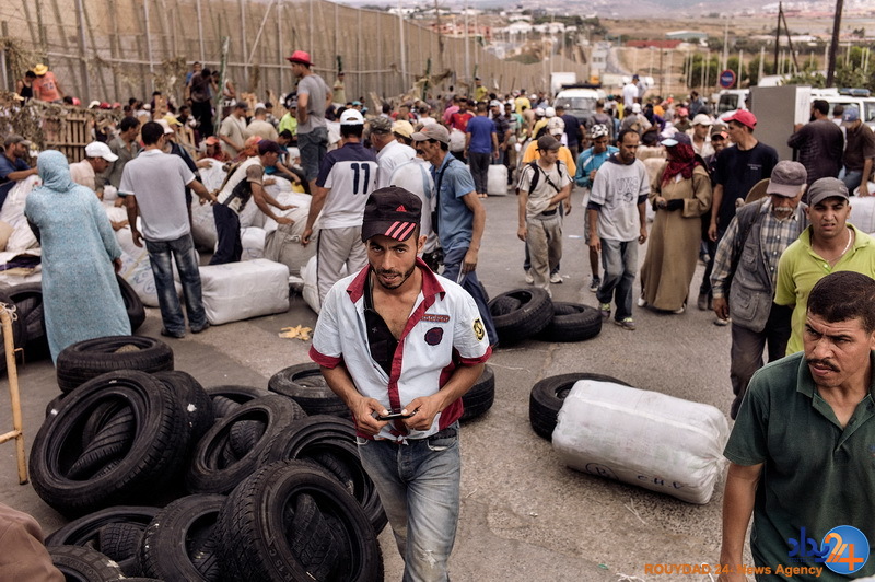 قاچاق کالا در مرز اسپانیا و مراکش