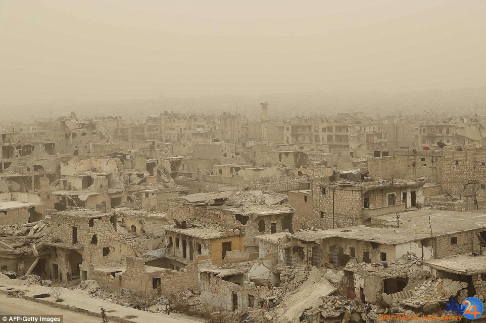 آخرالزمان حلب پس از داعش و طوفان شن (تصاویر)