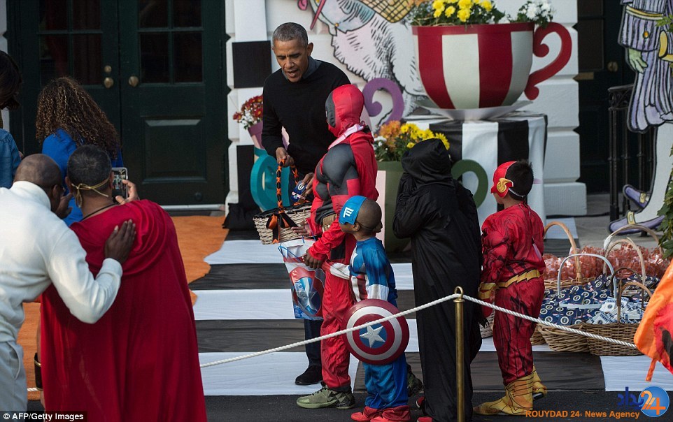 میشل و باراک اوباما میزبان میهمانی هالووین کودکان در کاخ سفید (تصاویر)
