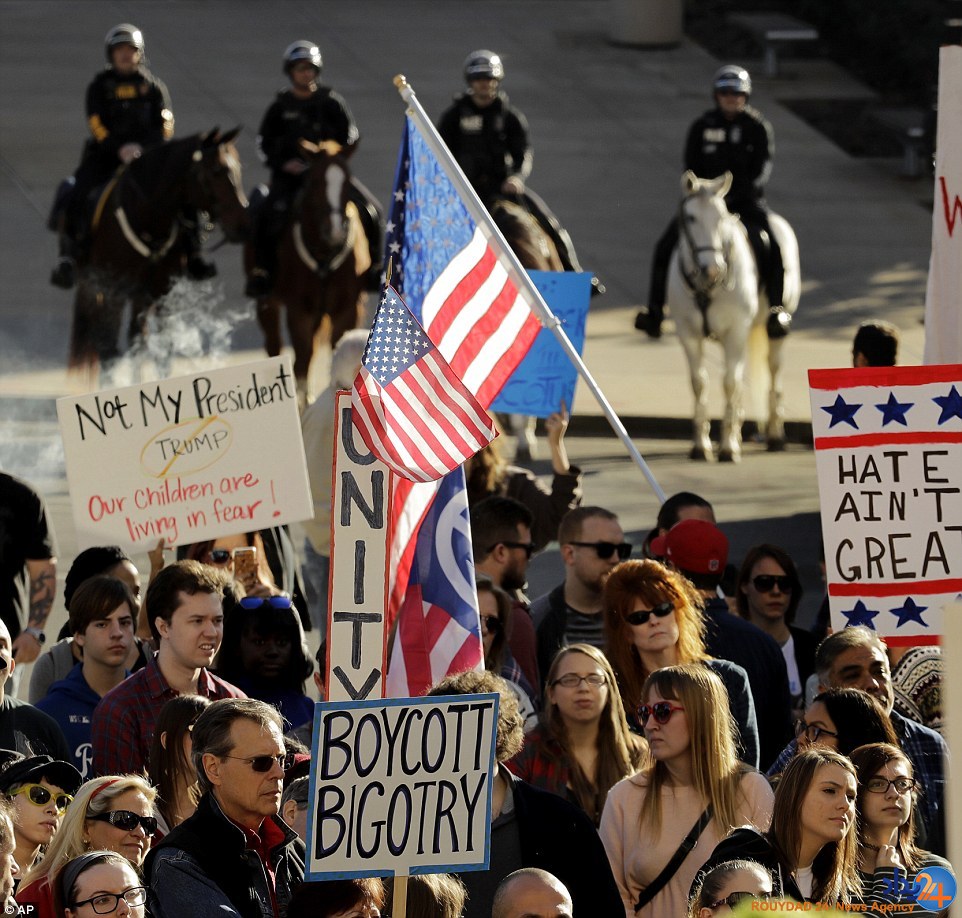 گسترش اعتراضات ضدترامپ در سرتاسر آمریکا (تصاویر)