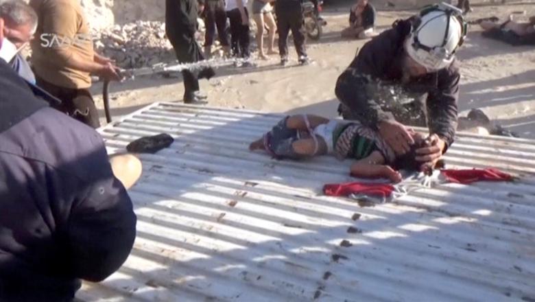 عامل کشتار مردم در ادلب حمله نیروی هوایی سوریه بود