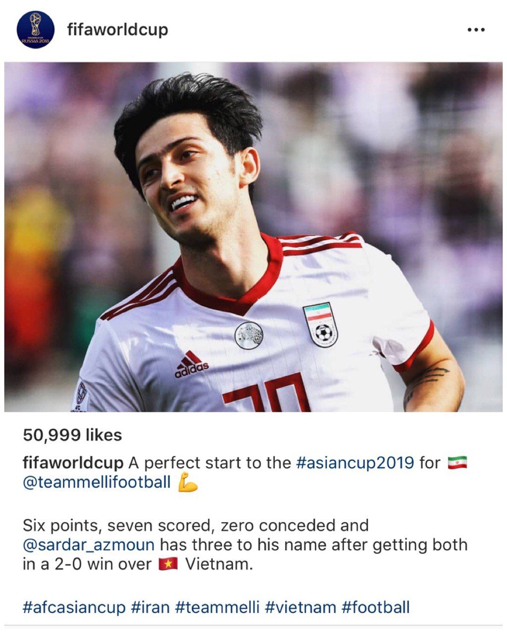 واکنش صفحه رسمی فیفا به پیروزی تیم ملی + عکس