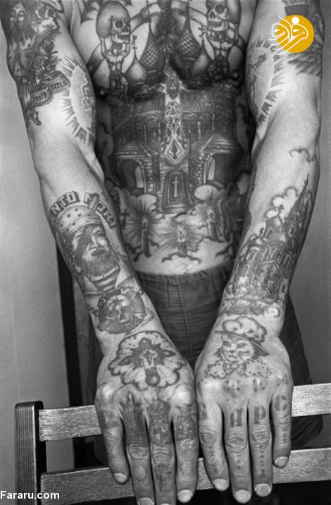 خالکوبی‌های عجیب روی بدن زندانیان در شوروی +تصاویر