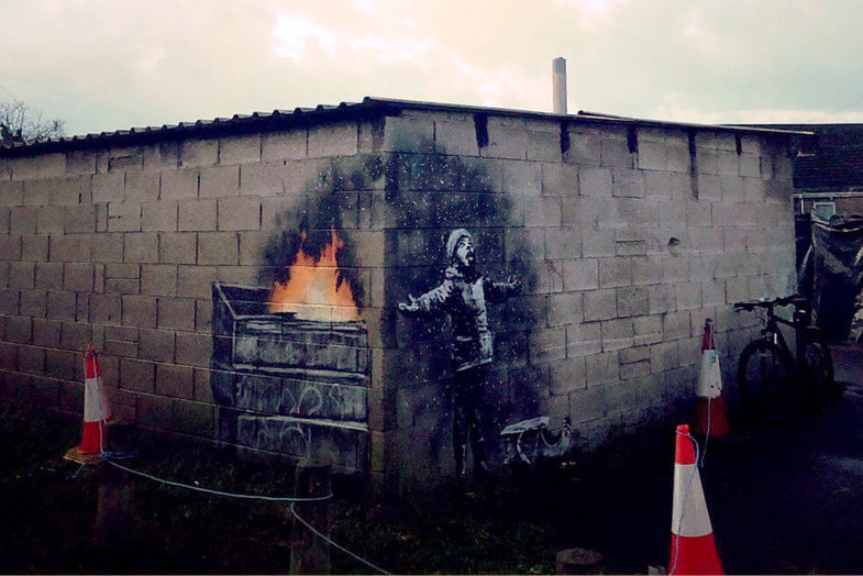 اثر جنجالی بنکسی روی دیوار آلوده‌ترین شهر بریتانیا +عکس