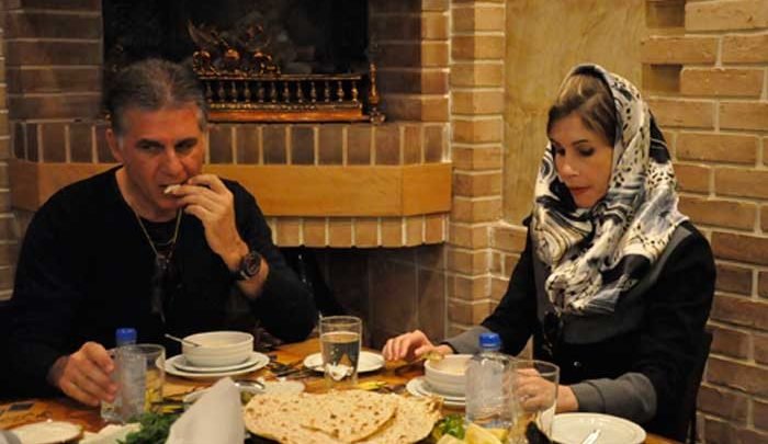 کارلوس کی‌روش و همسرش در یک رستوران ایرانی+عکس