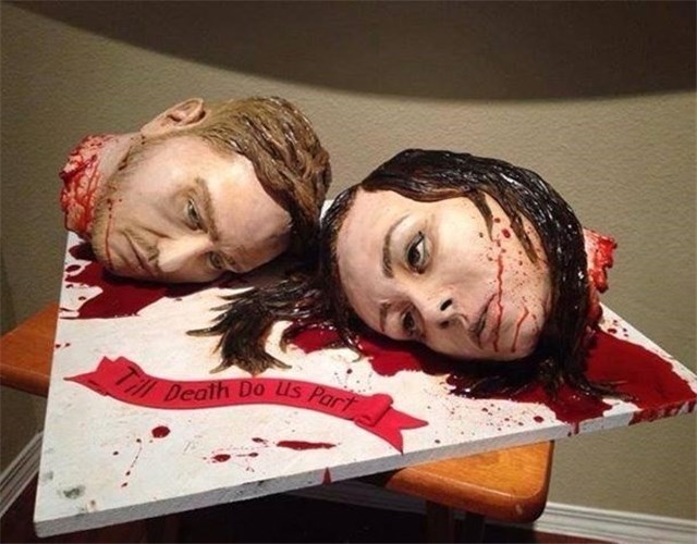 کیک وحشتناک عروس و داماد زامبی+عکس