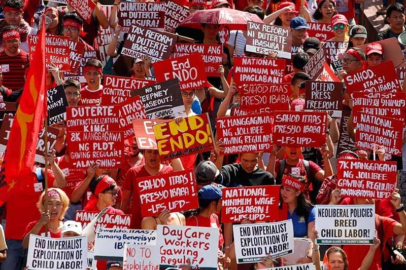 راهپیمایی روز جهانی کارگر در فیلیپین