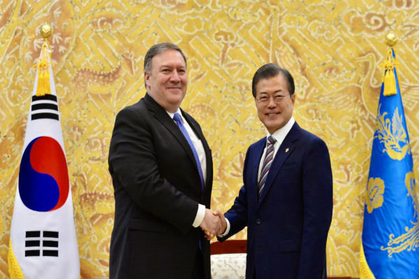 دیدار وزیر امور خارجه آمریکا با رئیس جمهور کره جنوبی