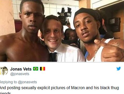 سانسور عکس رییس جمهوری فرانسه در فیسبوک به دلیل برهنگی و مضامین جنسی +عکس