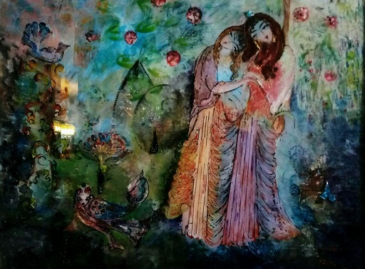 دیدار با مادر نقاشی پشت شیشه ایران
