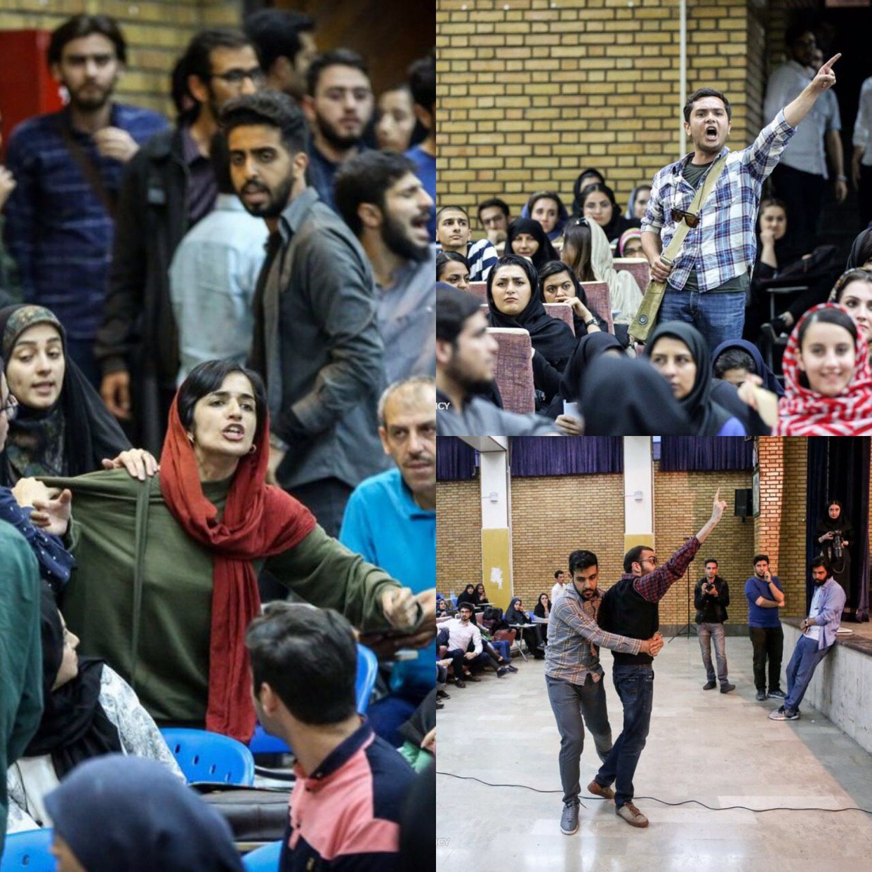 جنجال دانشجویان در نشست عصر جدید با حضور احسان علیخانی +فیلم