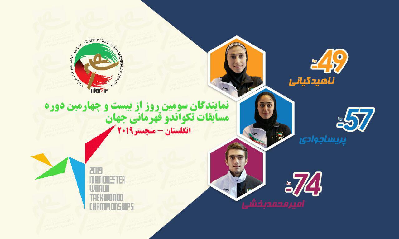 در ادامه رقابت‌های تکواندوی قهرمانی جهان ۲۰۱۹/ پیروزی نمایندگان ایران در نخستین مبارزه