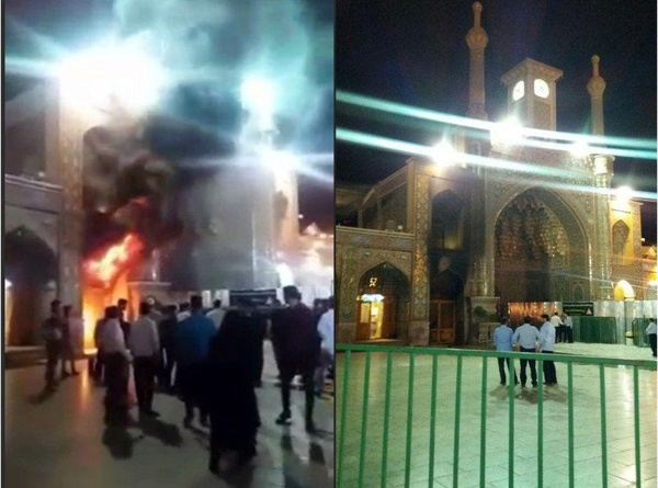 اعلام جزئیات آتش سوزی در حرم حضرت معصومه (س) +عکس