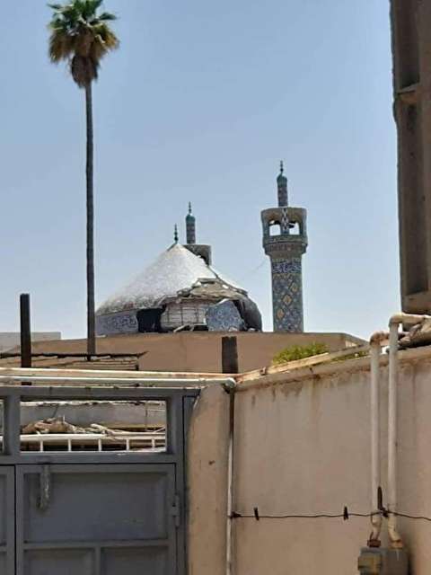 خسارت شدید گنبد مسجد جامع مسجدسلیمان به دنبال زلزله