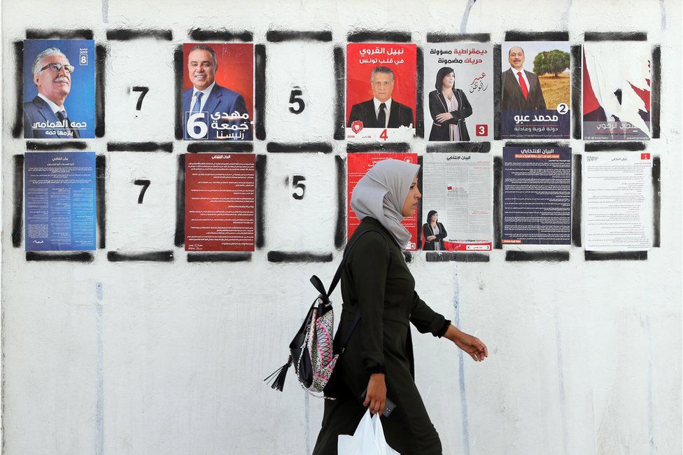 تبلیغات رنگارنگ انتخابات ریاست جمهوری تونس