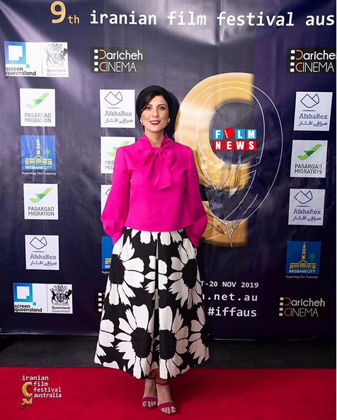 لباس جالب سارا بهرامی در جشنواره فیلم های ایرانی استرالیا +عکس