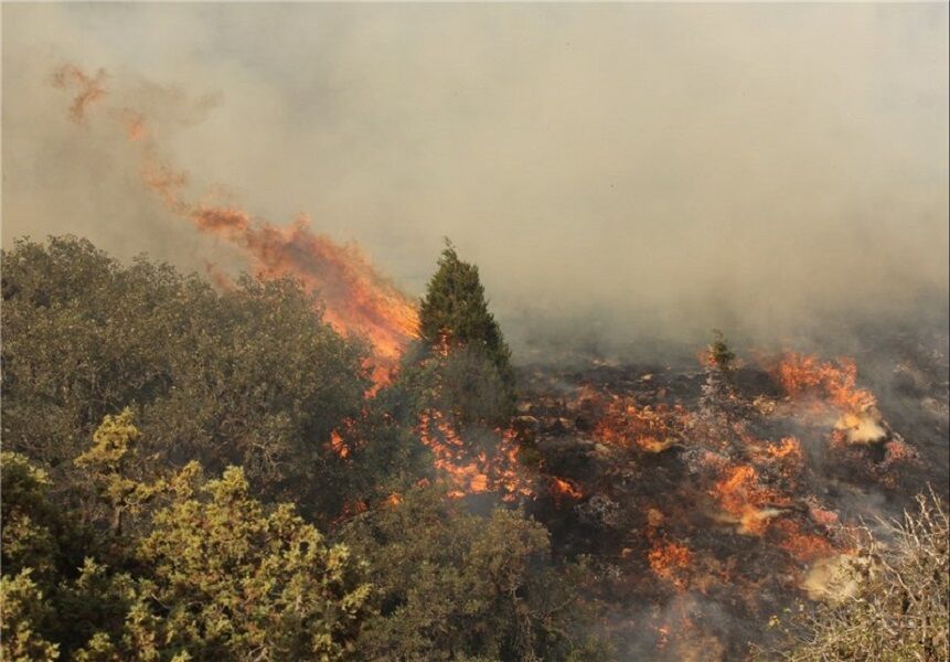 تلاش ها برای خاموش کردن آتش ‌پارک ملی گلستان ادامه دارد
