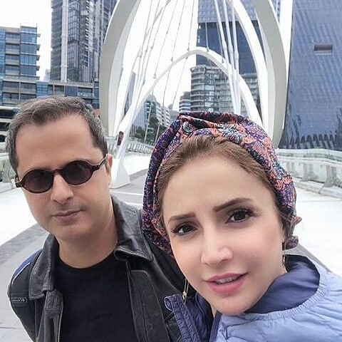 شبنم قلی خانی و همسرش در استرالیا