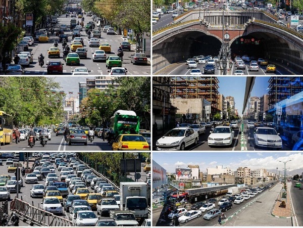 ترافیک تهران ویروس کرونا
