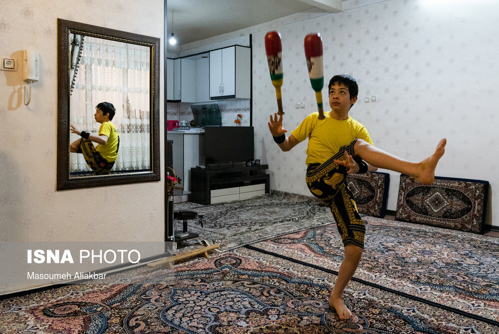 تمرین ورزشکاران ایرانی در شرایط کرونایی