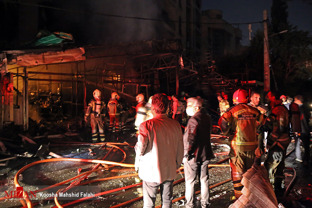 آتش سوزی در یک کلینیک درمانی در خیابان شریعتی تهران+عکس