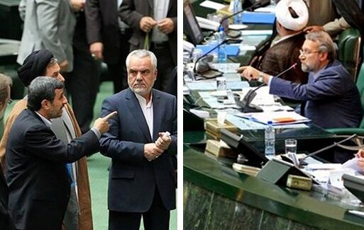 لاریجانی و احمدی‌نژاد 