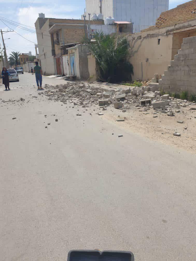 تصویری از خسارات یک روستا پس از وقوع زلزله در بوشهر