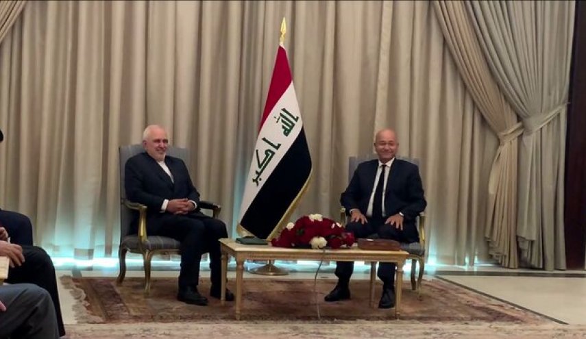 دیدار ظریف با رییس جمهوری عراق