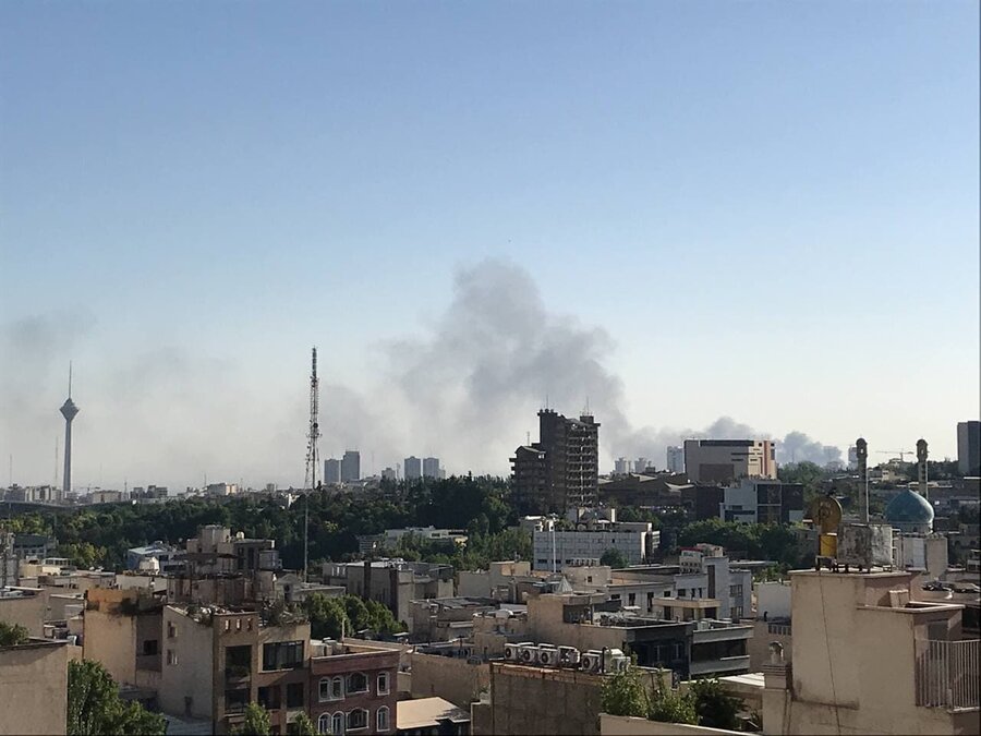 آتش سوزی غرب تهران
