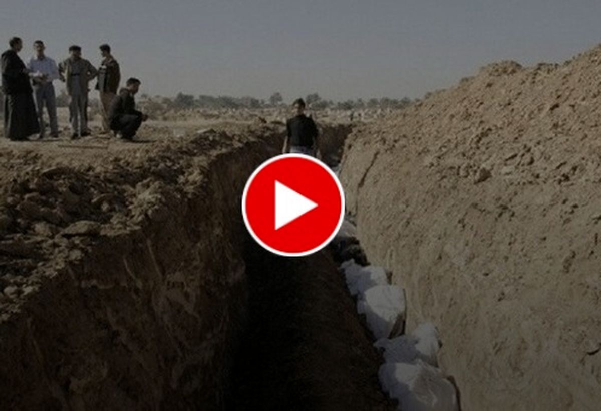 دفن قربانیان زلزله سوریه در گورهای دسته جمعی! +فیلم