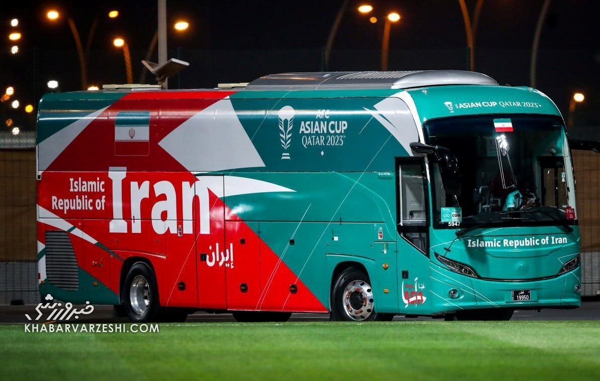 اتوبوس هیجان انگیز تیم‌ملی فوتبال ایران در قطر