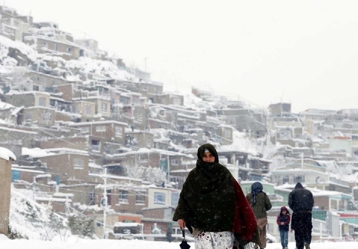 بارش زیبای اولین برف زمستانی در کابل