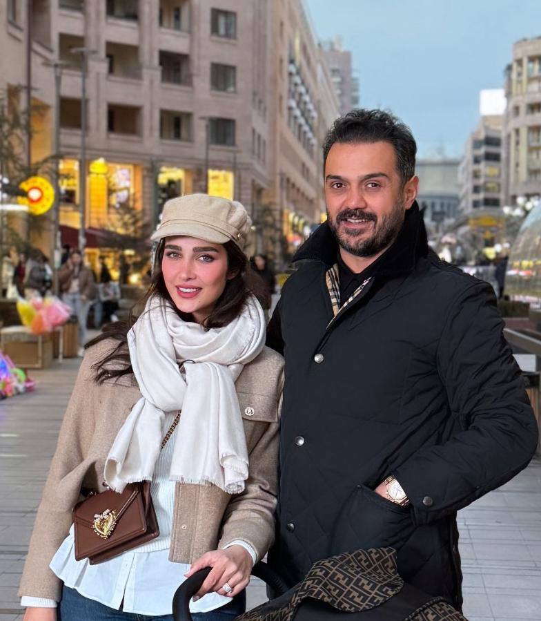 عکس دو نفره از آناشید حسینی و همسرش دکتر چلبیانلو + عکس