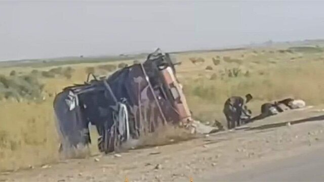 تصادف اتوبوس زائران ایرانی