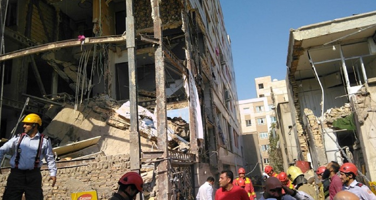 تصاویر انفجار فروریختن ساختمان در جوانمرد قصاب