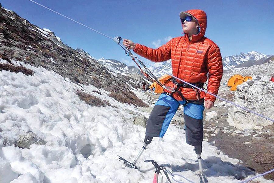 قدرت حیرت‌انگیز یک کوهنورد بدون داشتن پا