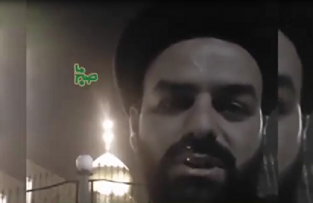 ادعای جنجالی یک طلبه منتقد در کنار مرقد امام +فیلم