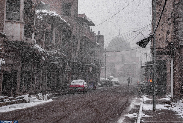 بارش برف در بغداد