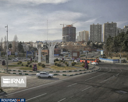 خیابان‌های خلوت تهران بدنبال کرونا