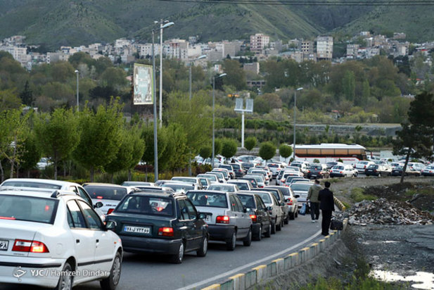 ترافیک تهران با برداشتن فاصله ها