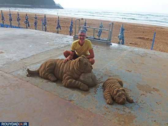 هنر مجسمه سازی با شنهای ساحل