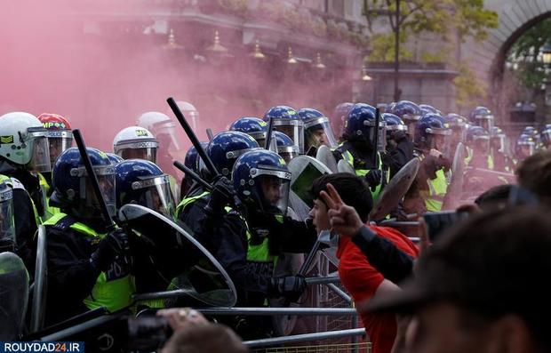 آتش اعتراضات مردمی به لندن رسید