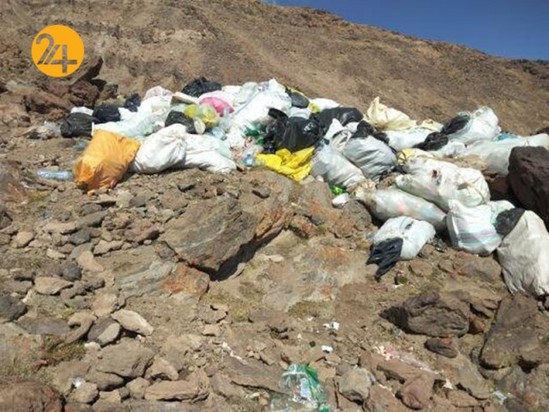دپوی زباله در ارتفاعات دماوند