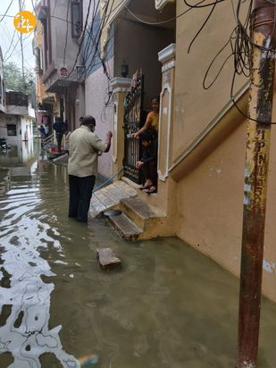بارش شدید در حیدرآباد هندوستان