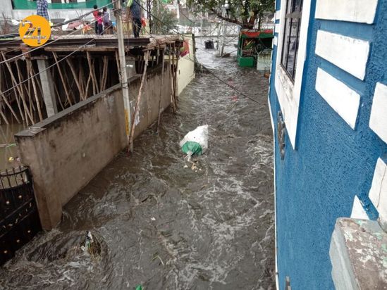 بارش شدید در حیدرآباد هندوستان