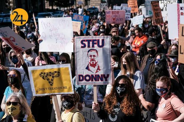 اعتراضات ضد ترامپ در واشنگتن