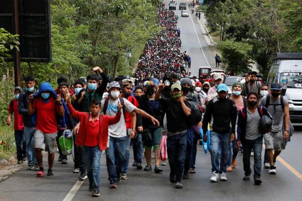 درگیری مهاجران و پلیس گواتمالا