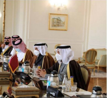 دیدار وزیر امور خاجه قطر با محمدجواد ظریف