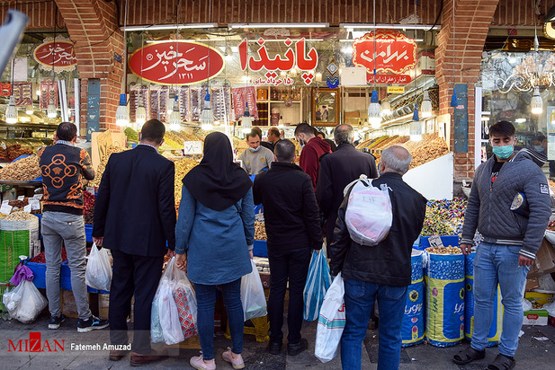حراج کرونا در بازار شب عید