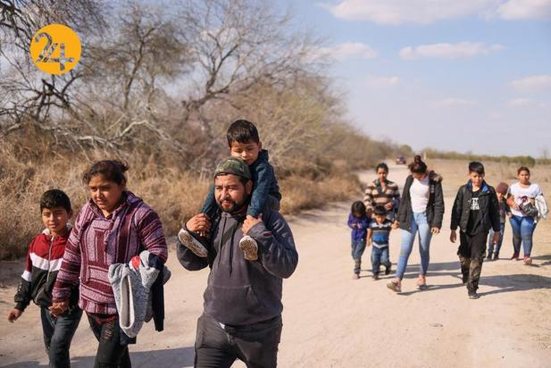 تصاویر مهاجران در مرز مکزیک و آمریکا